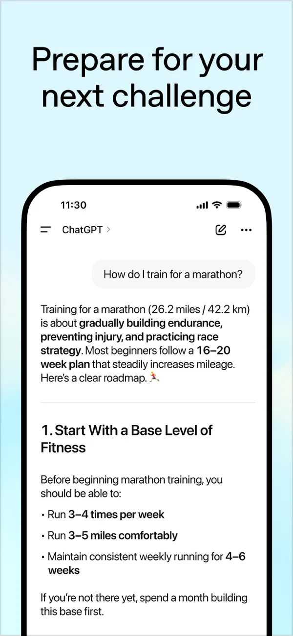 Official ChatGPT screenshot showing voice and mobile assistant features.