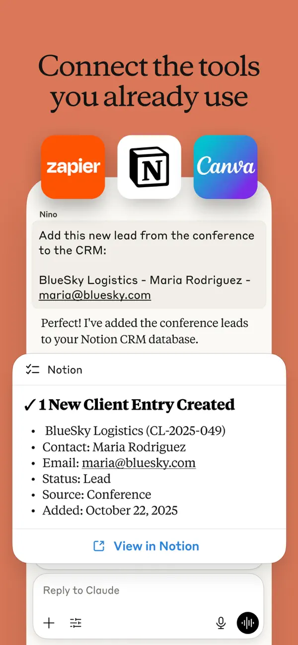 Official Claude screenshot showing visual analysis in the mobile app.