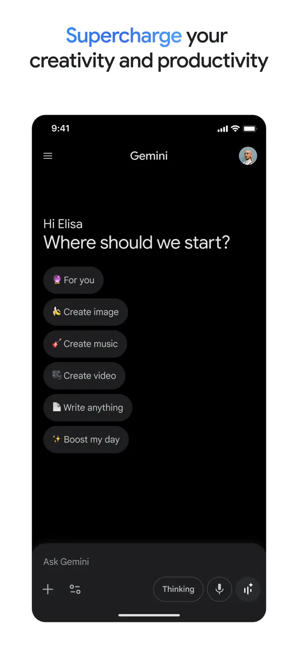 Official Gemini screenshot showing Canvas and creation workflows.