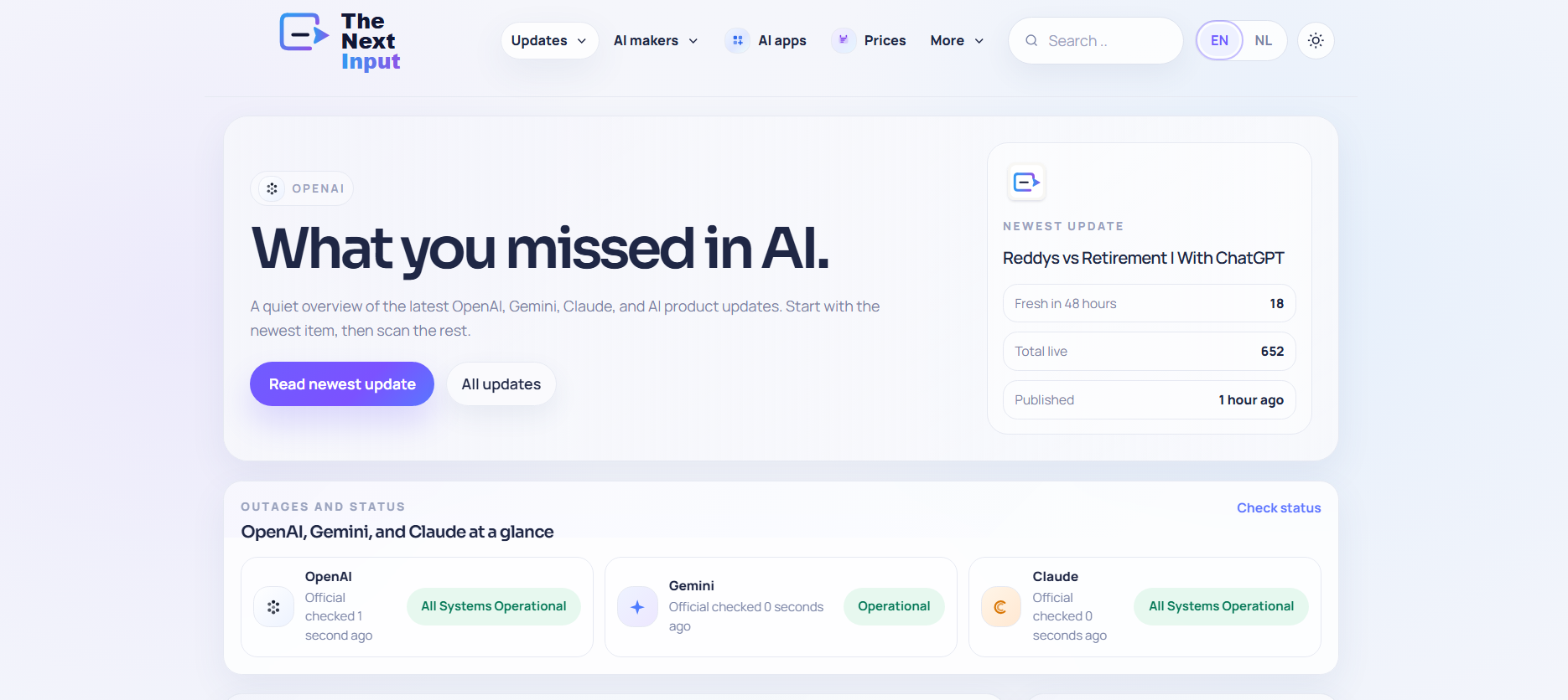 The Next Input is Live