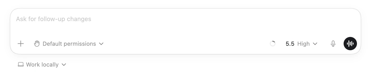 Image 3: First task in Codex