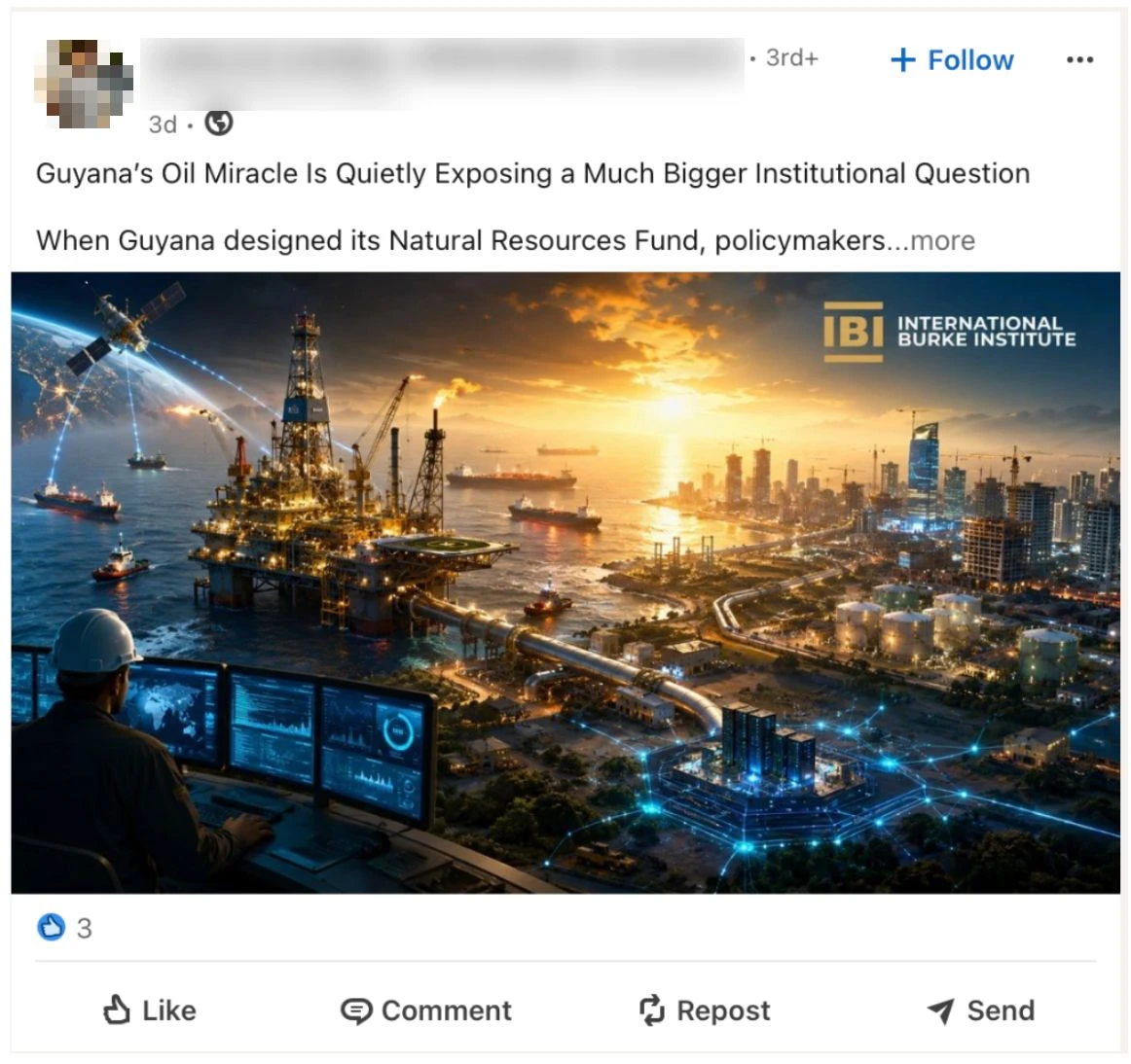 Image 2: LinkedIn post generated by the operation and posted on the platform.